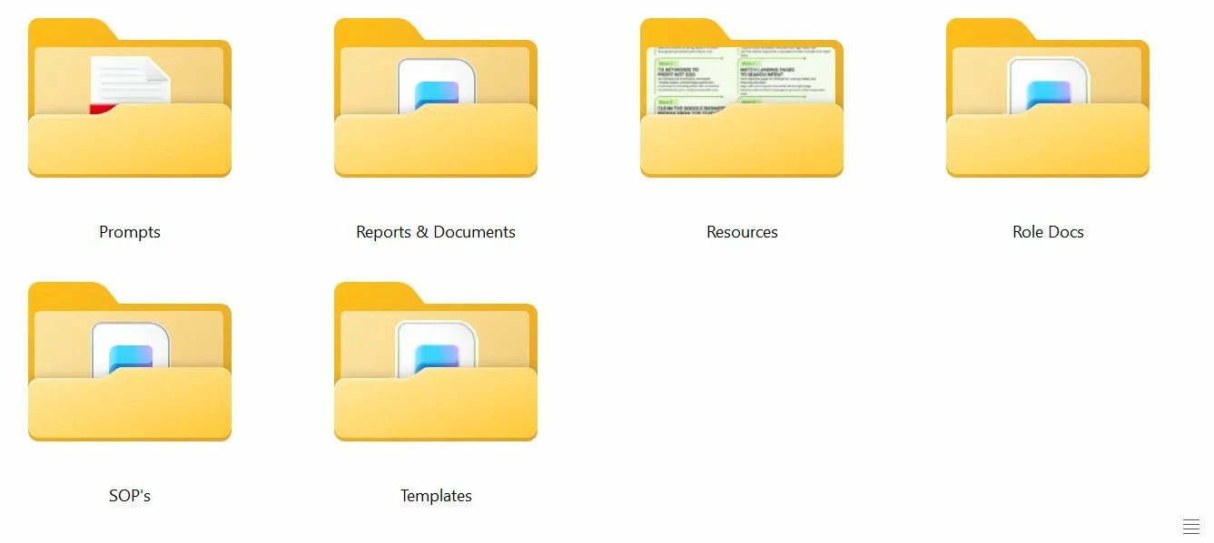 Agency operations folder structure