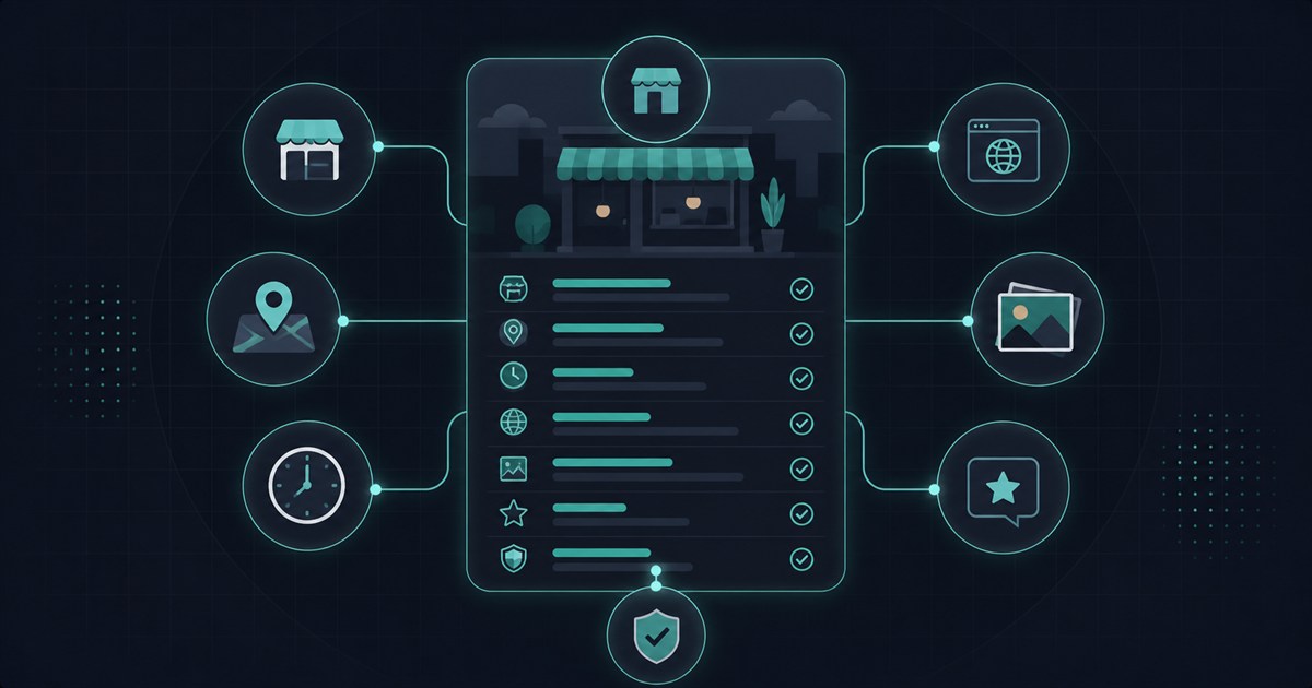 Local business profile connected to its key listing details