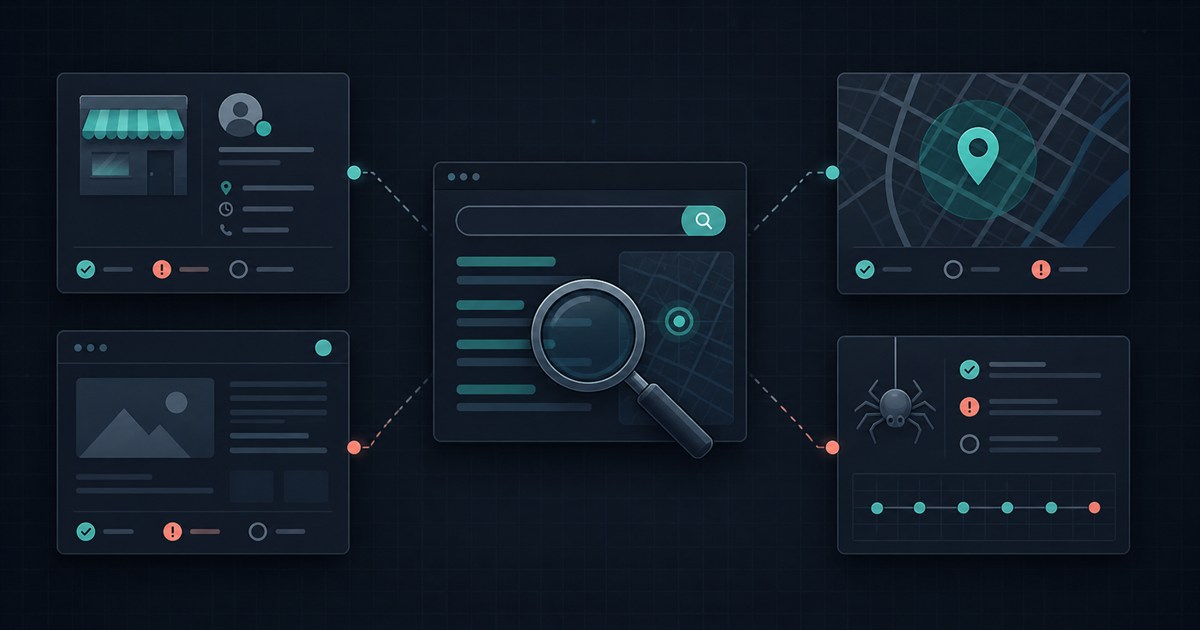 Search visibility audit illustration