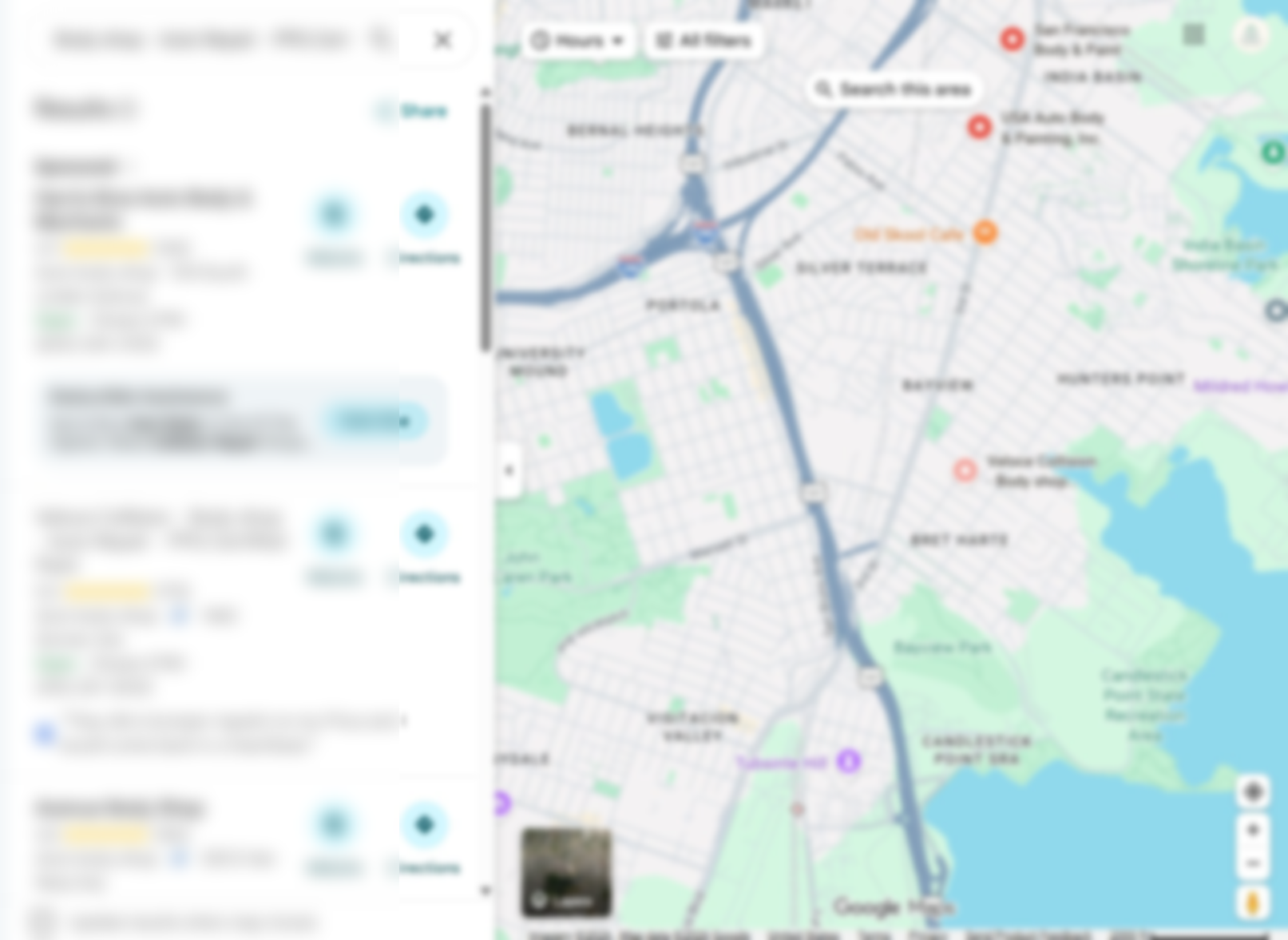 Google Maps local 3-pack showing top business results