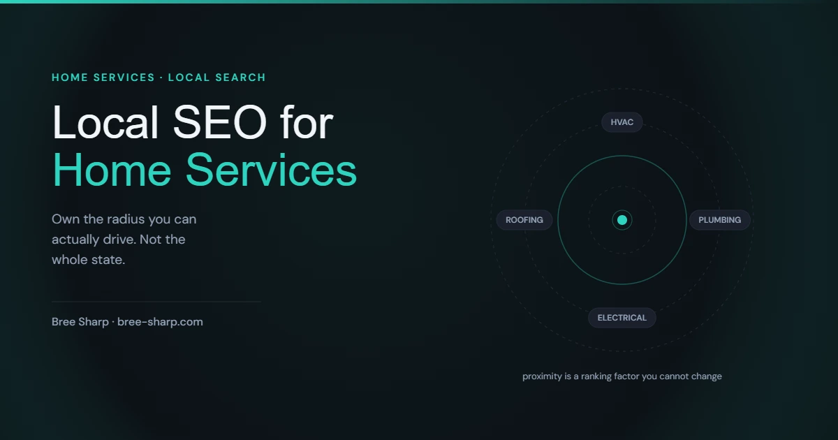 Local SEO for home services: a service radius resolving into map pack results