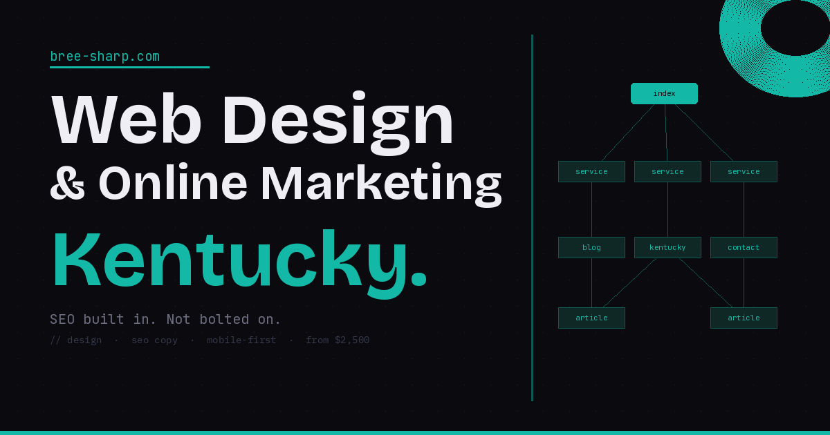 Web design and online marketing service visual