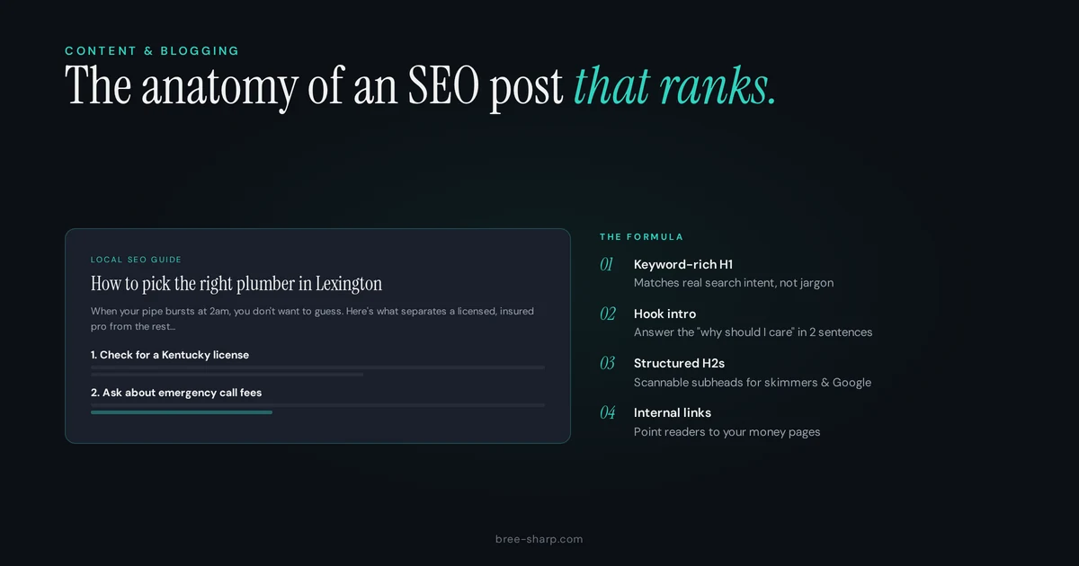 Writing SEO blog posts that rank for small businesses