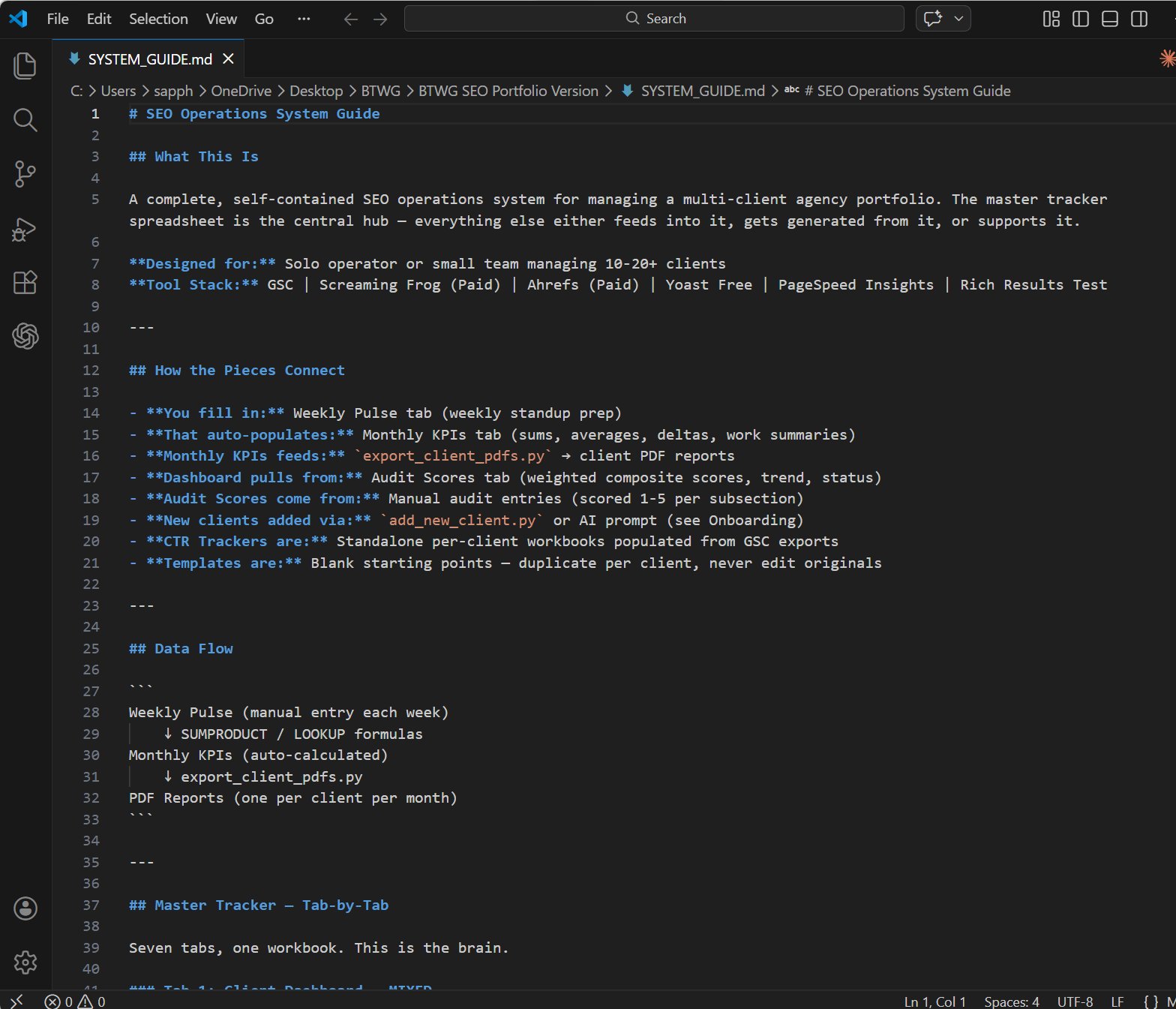 SEO system guide documentation