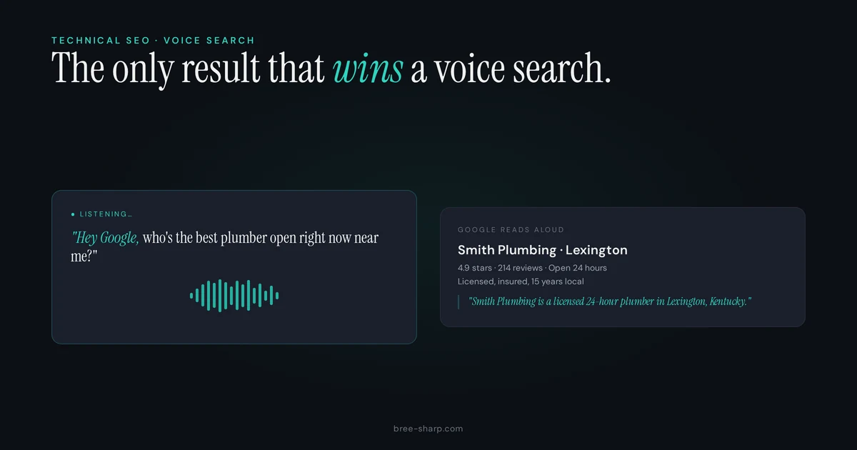 Voice search optimization for local service businesses